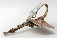 Vintage Radcliffe Pewter Stalking Dragon Red Swarovski Crystal Eyes Large 5.5"