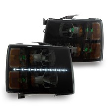LED DRL Headlights Assembly Fit Chevy Silverado 1500 2007-2013