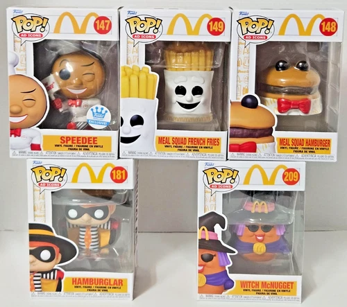 Funko Pop McDonald’s Ad Icons Lot of 5 Speedee Hamburger Fries Hamburglar