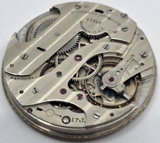 E Howard Co Pocket 38mm Watch Movement Only 17j