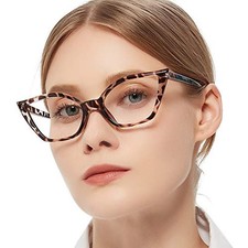Blue Blocking Glasses for Women, Cat Eye Computer Gaming Glasses for Eyestrain