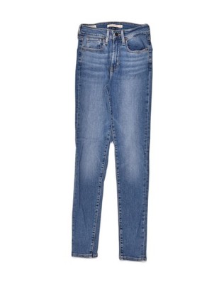 Levi's Damen 721 High Rise Skinny Jeans W24 L29 Blau Baumwolle AG05