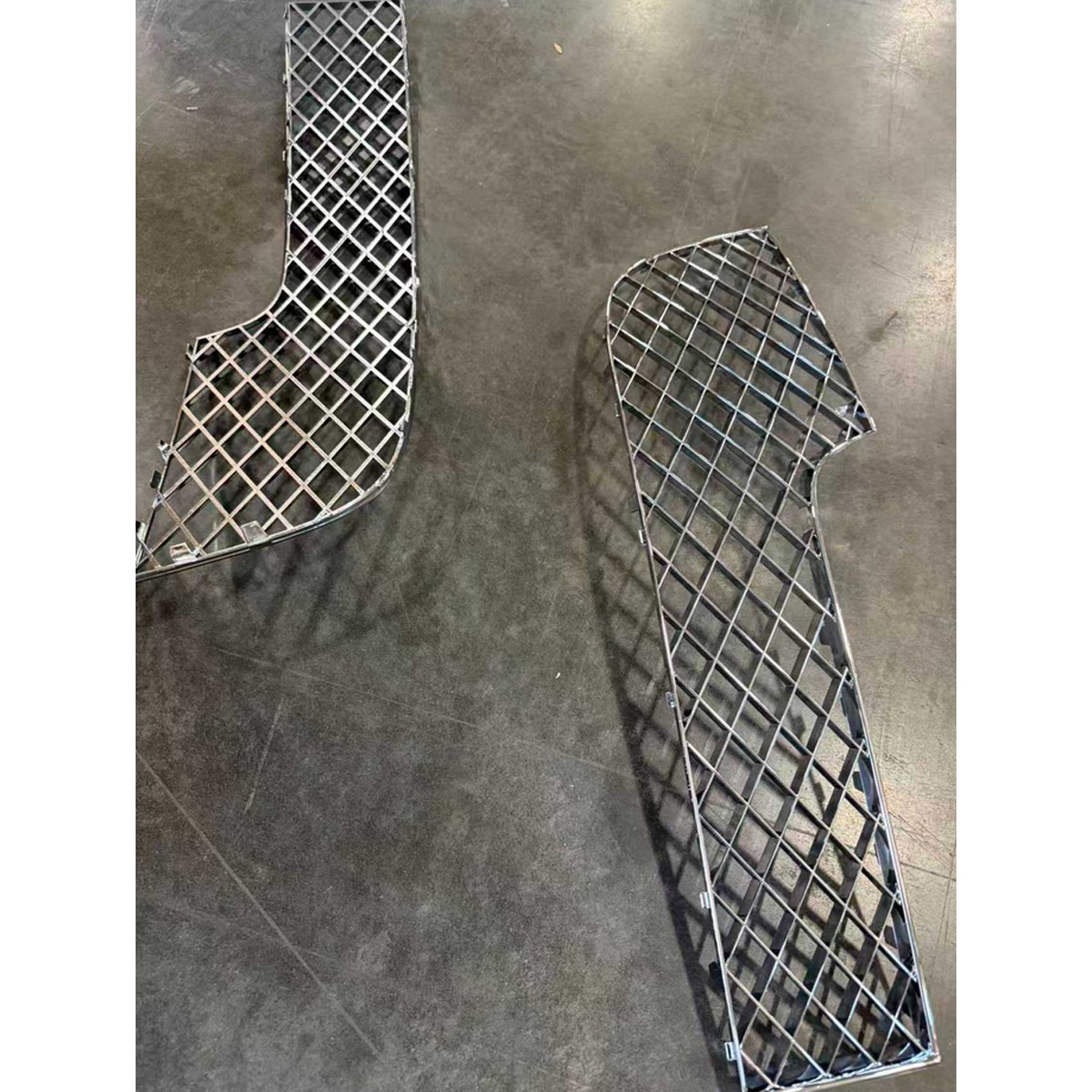 3PCS Fits For Bentley Continental Gt Gtc 2012-15 Chrome Bumper Lower Mesh Grille