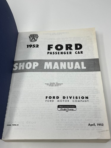 1952 Ford Passenger Car Shop Manual with 1953-54 Supplements - Bild 14 von 20