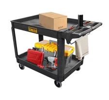 Utility Service Cart,Heavy Duty 500 LBS Rolling Utility Cart with 360°Swivel ...