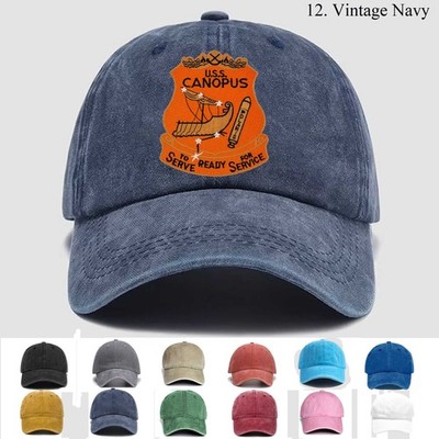 Customized Personalization Embroidered Hat Uss Canopus As-34 Ship, Trucker Hat