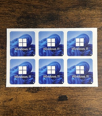 6x Windows 11 Desktop / Laptop sticker label (NEW) | eBay