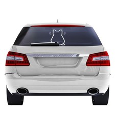 Heckscheibenaufkleber Katze Sticker Heckscheibe Scheibenwischer Weiß KX096