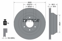 2X Textar 92271103 Bremsscheibe FüR Saab Chevrolet Isuzu Buick GMC