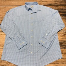 Peter Millar Button Down Men XL Blue Plaid Summer Comfort Performance Shirt