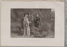 J. Pettie "The Scene in the Temple Garden" Engraving King Henry VI