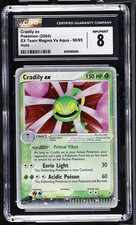 CGC 8 Cradily EX 90/95 EX Team Magma Vs Aqua Holo Pokemon Card