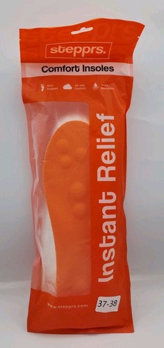 Stepprs Instant Relief Size 37-38 Orange Comfort Insoles - Picture 5 of 8