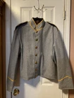 Civil War Re-enacting Jacket Gray Wool Yellow Trim No Tags Appears To Be Size 42