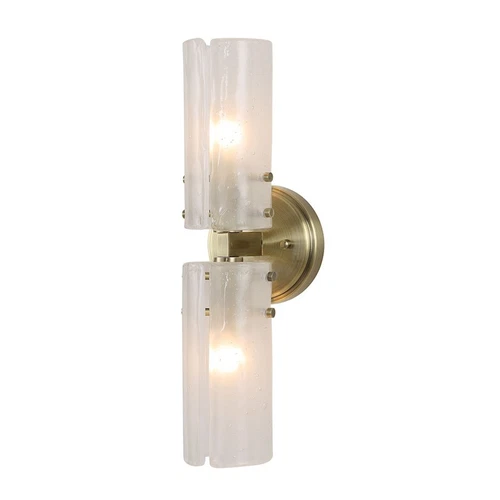 Uttermost Mistie 2 Light Glass Sconce, Antique Brass - 22588 - Picture 1 of 1