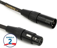 JUMPERZ JGM-15 Gold Microphone Cable - 15 foot 2-Pack 