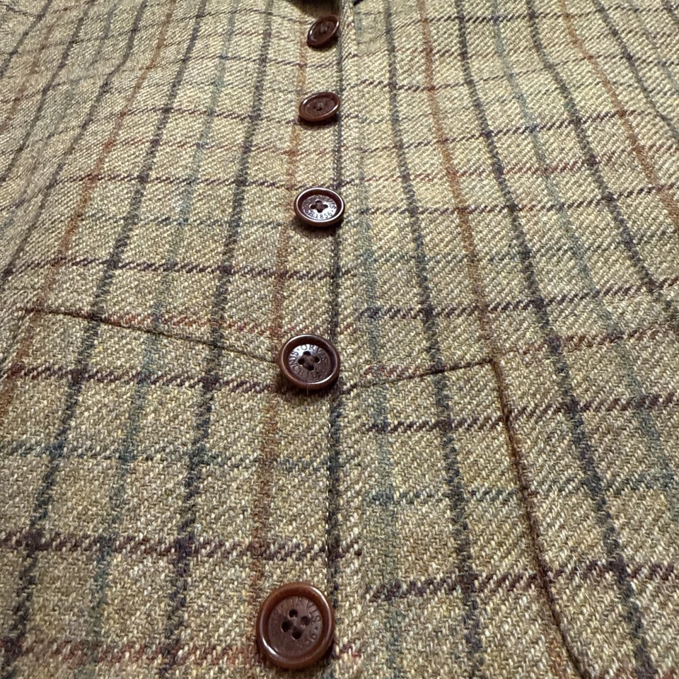 Orvis Tweed Button Hunt Vest Waistcoat Wool Work Outdoorsman Fishing L 44 - Image 4 of 4