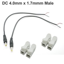2pcs DC Power Cord CCTV Camera 4.0mm x 1.7mm Male Security IP Camera Cable 22AWG