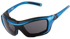 Large Motorcycle Riding Glasses Extreme Sports Wrap Sunglasses Blue  Smoke