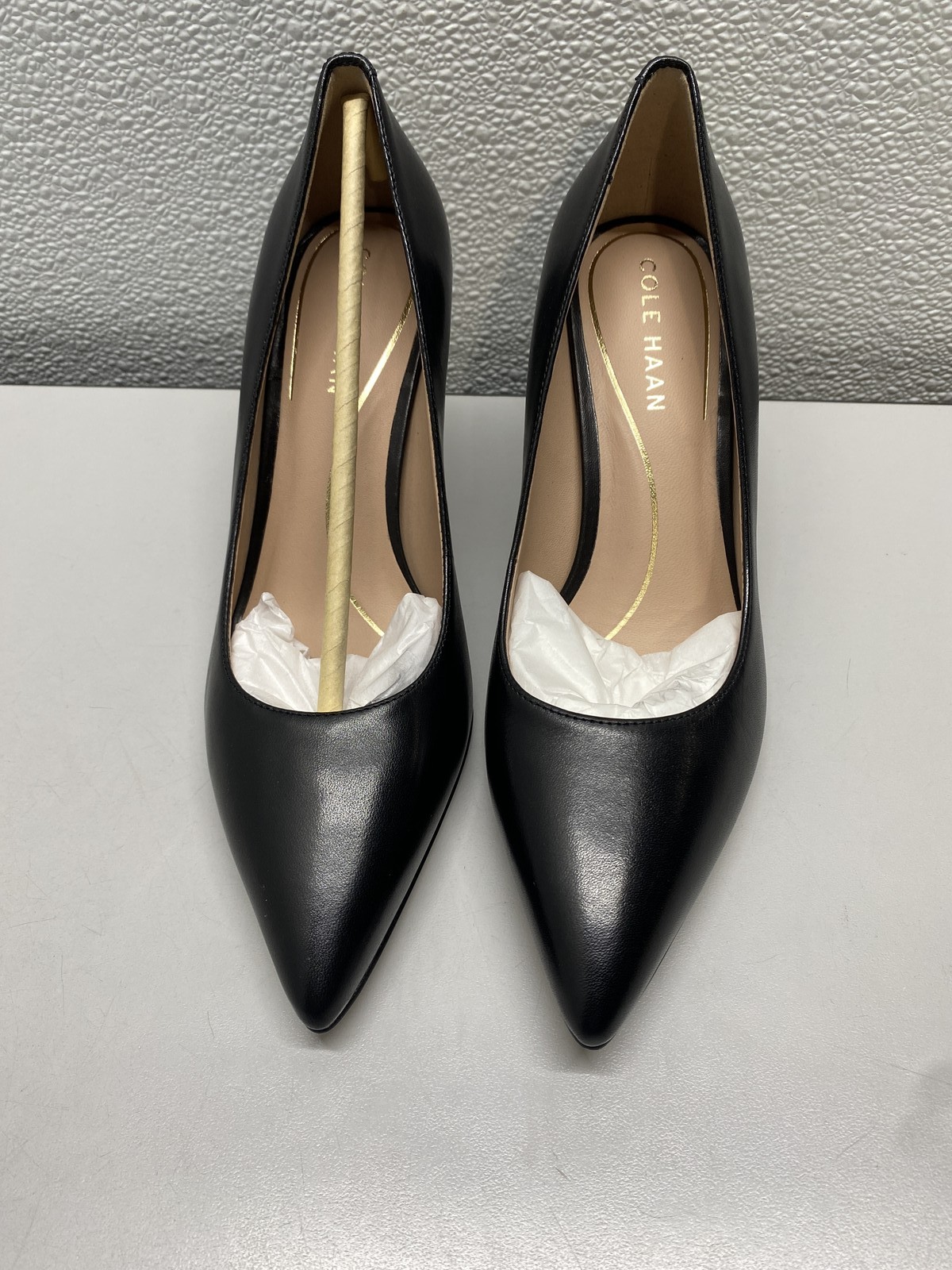 Cole Haan Womens Vivica Pointed Toe Leather Pumps Size 6.5B Black