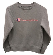 Champion Reverse Sweatshirt Gray Logo Embroidered M