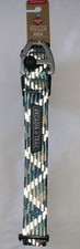 Arcadia Trail Paracord Dog Collar With D-Ring Reflective Blue XXL 20-32 in