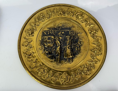 Vintage Frames & Prints With Brass Wall Plate And Wood Etching Frames Bundle X4 - Picture 3 of 9