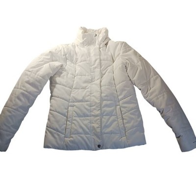 Columbia Omni-Shield Puffer Jacket Womens M White Insulated Sugar Skull Coat