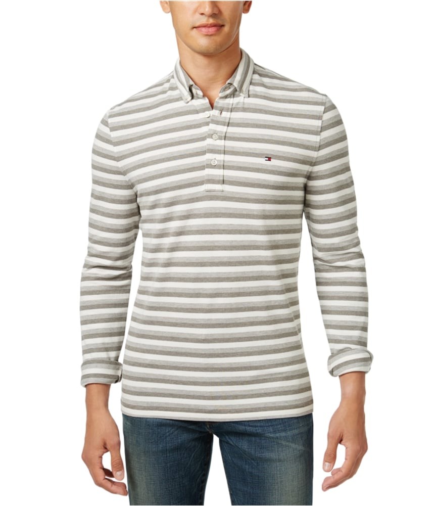 Мужская рубашка поло в полоску от Tommy Hilfiger Vanderbilt серый Big - Tall X-Small 6390₽