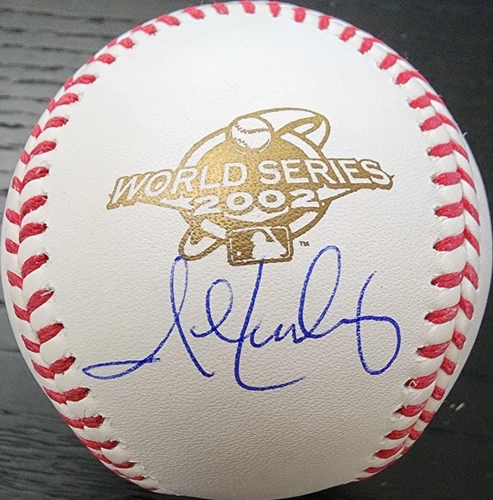 JOHN LACKEY Autographed 2002 World Series Anaheim Angels Baseball JSA Witnessed