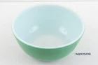 Vintage PYREX 403 Green White A-22 Kitchen Mixing Bowl Nesting 8 3/4"