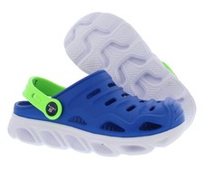Skechers Foamies Hypno-Splash - Razder Clog Boys Shoes Size 3, Color: Blue/Lime