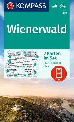KOMPASS Wanderkarten-Set 208 Wienerwald (2 Karten) 1:25.000 (Land-)Karte Deutsch