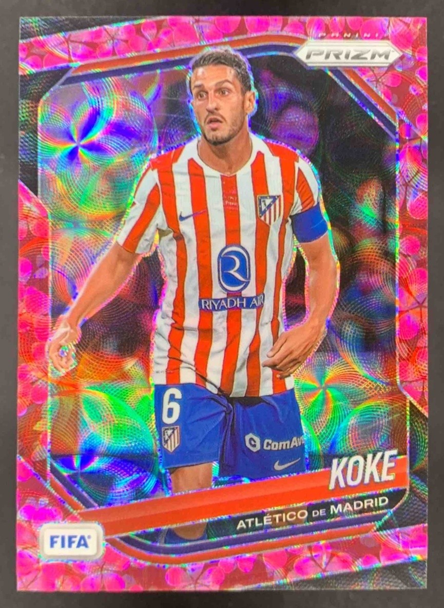 Koke 2025-26 Panini Prizm FIFA Choice Plum Blossom Prizm Atletico /8