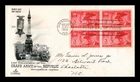 DR JIM STAMPS US COVER GRAND ARMY OF REPUBLIC FDC SCOTT 985 BLOCK OF 4 ARTCRAFT