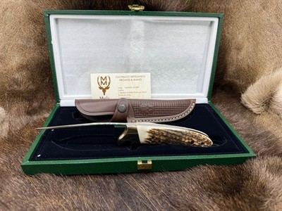 Muela Ltd. Edt. Hand Crafted Cocker Knife Stag Handles With Sheath Mint In Box++