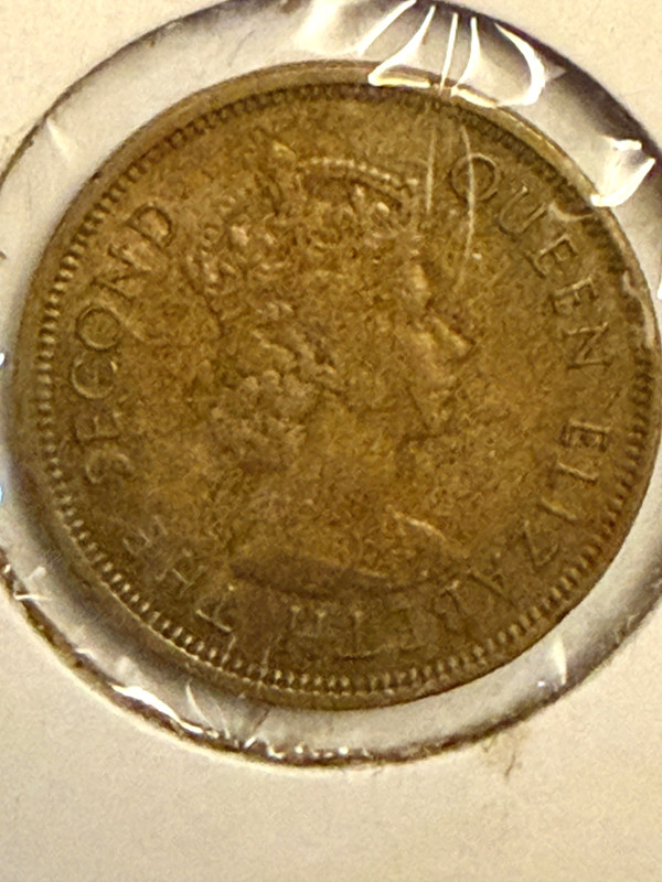 Hong Kong - 1964 10 Cents Coin - Queen Elizabeth II - Free Shipping!