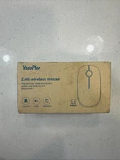 Vssoplor 2.4G Slim Portable Computer Mouse Black and Gold MS001