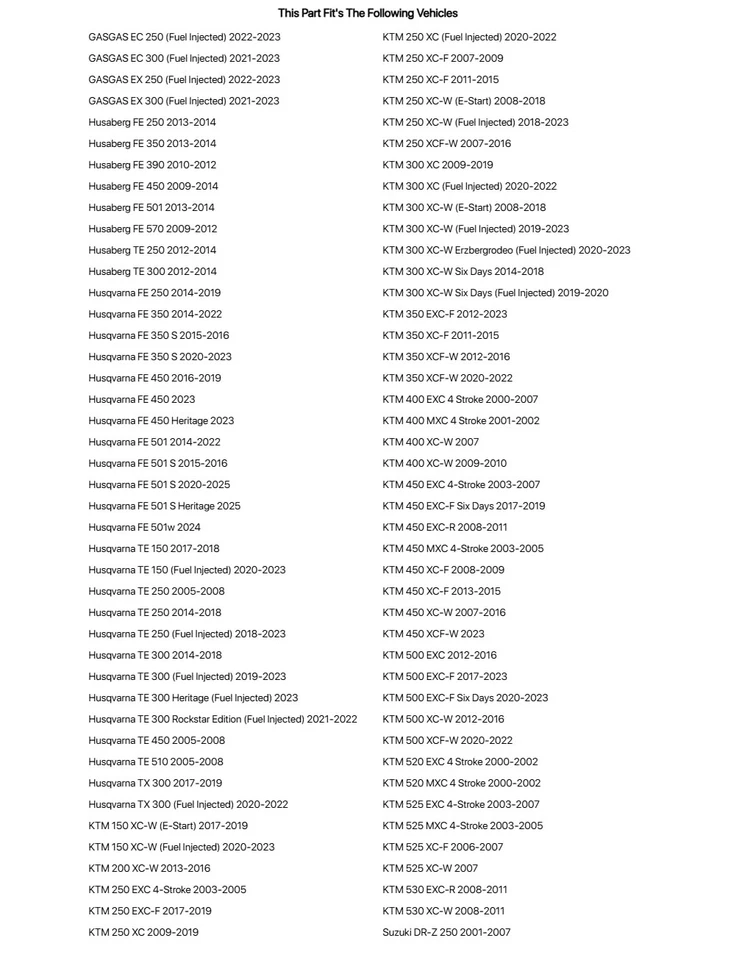 Tusk Motorcycle Enduro Lighting Kit with Taillight For KTM 450 XC-W 2007-2016 Foto 2 de 4