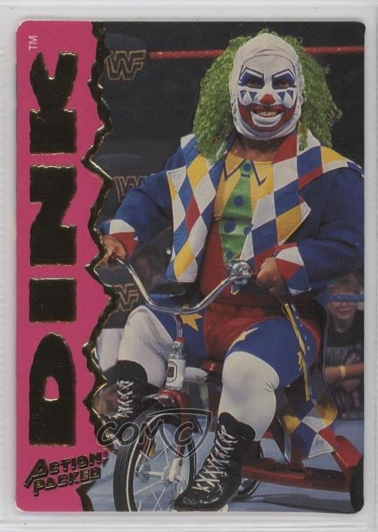 1995 Action Packed WWF Dink the Clown #19 Rookie RC 0w6