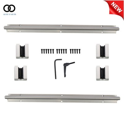 2Pcs SBR12-400mm + 4Pcs SBR12UU Square Type Bearings Block Linear Shaft Rail