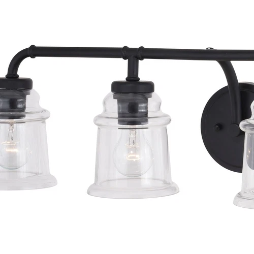 Toledo 4-Light Bathroom Light in Industrial and Jar Style 8.25 Inches Tall and - Picture 2 of 10