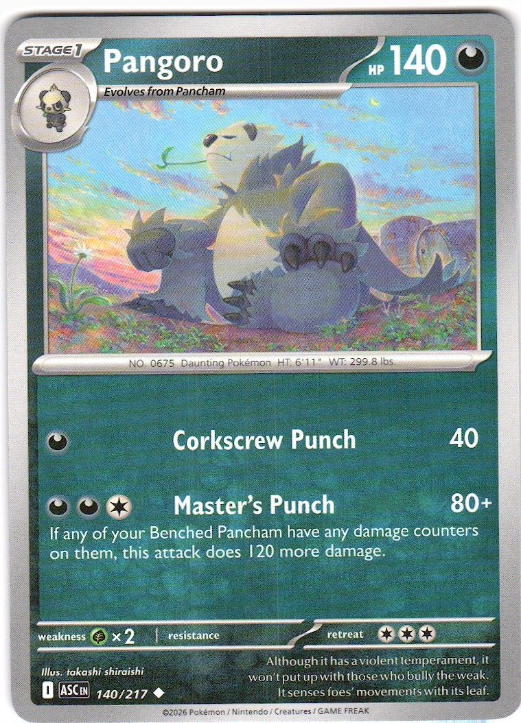 Pangoro 140/217 UC ME: Ascended Heroes Pokemon NM/M