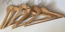 WOODEN Suite HANGERS W/Notch HALF Dozen/6