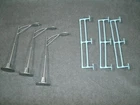 Vintage Marx Airport Playset 3 Street Lights and 3 Rail Fences