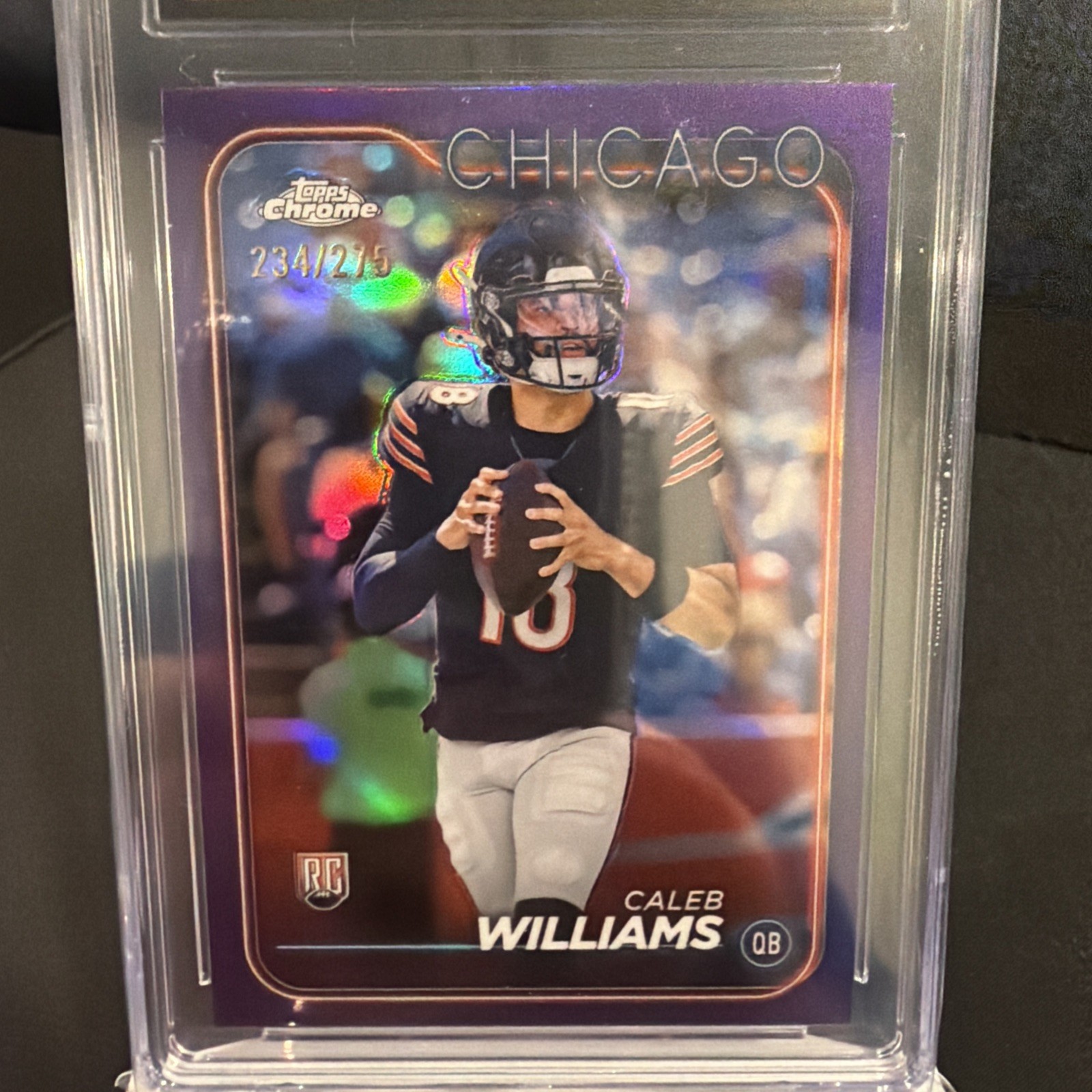2024 Topps Chrome - Rookies Caleb Williams #202 Purple Refractor /275 (RC)