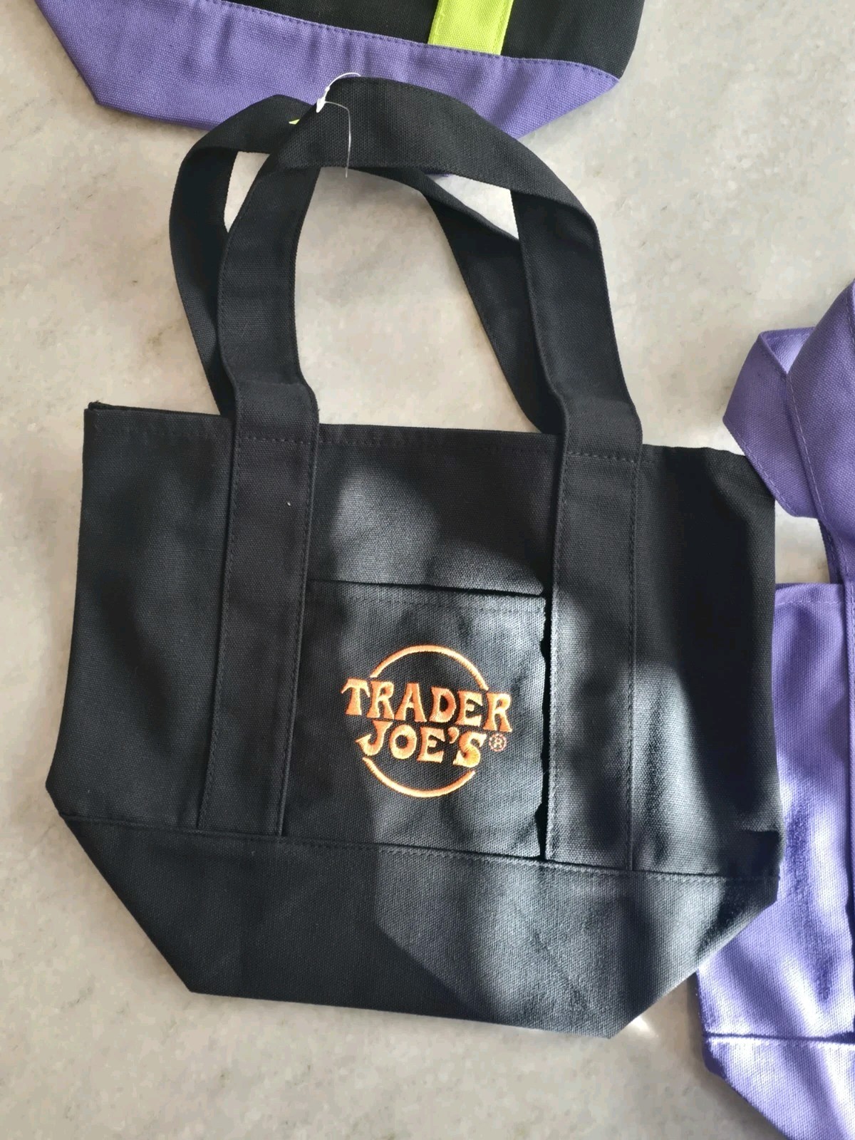 Trader Joe's Mini Halloween Canvas Tote Bag Set Of 4 RARE LIMITED In Hand New