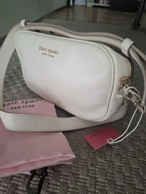 KATE SPADE New York Damen Schultertasche Crossbody Medium Camera Bag Leder weiss