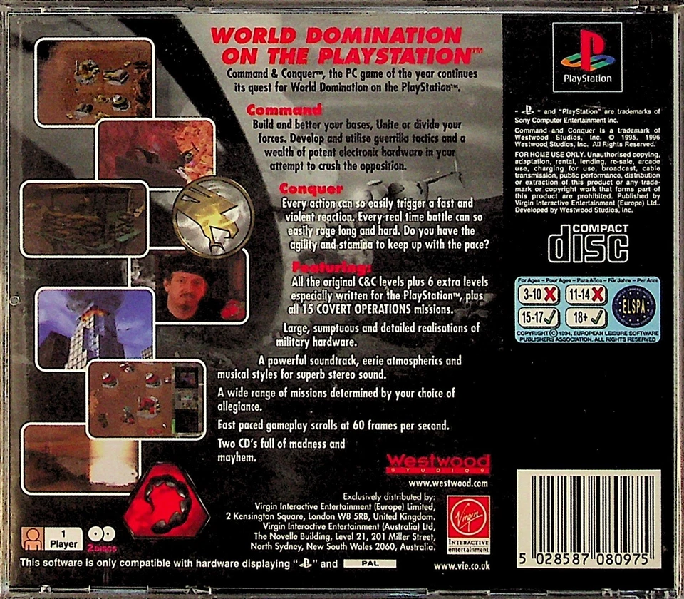 COMMAND AND CONQUER - Original PS1 Playstation Spiel komplett PAL 2-Disc Booklet - Bild 4 von 4