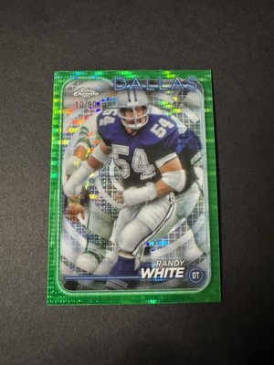 Randy White 2024 Topps Chrome Green Sonar Refractor /99 Dallas Cowboys